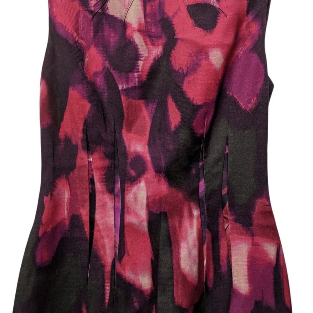 ELIE TAHARI Floral Wool Sheath Dress 2 - Picture 3 of 8